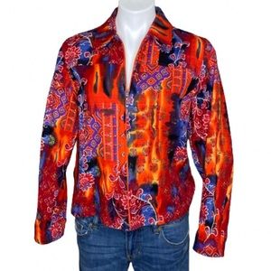 Coldwater Creek Southwestern Zip Up Jacket